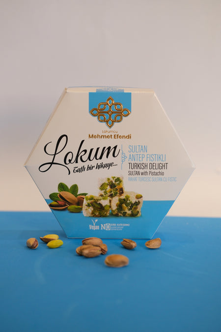 LOKUMCU mehmet efendi tatli bir hikaye 250gr Sultan Style Pistachio Turkish Delight - MALLTURK