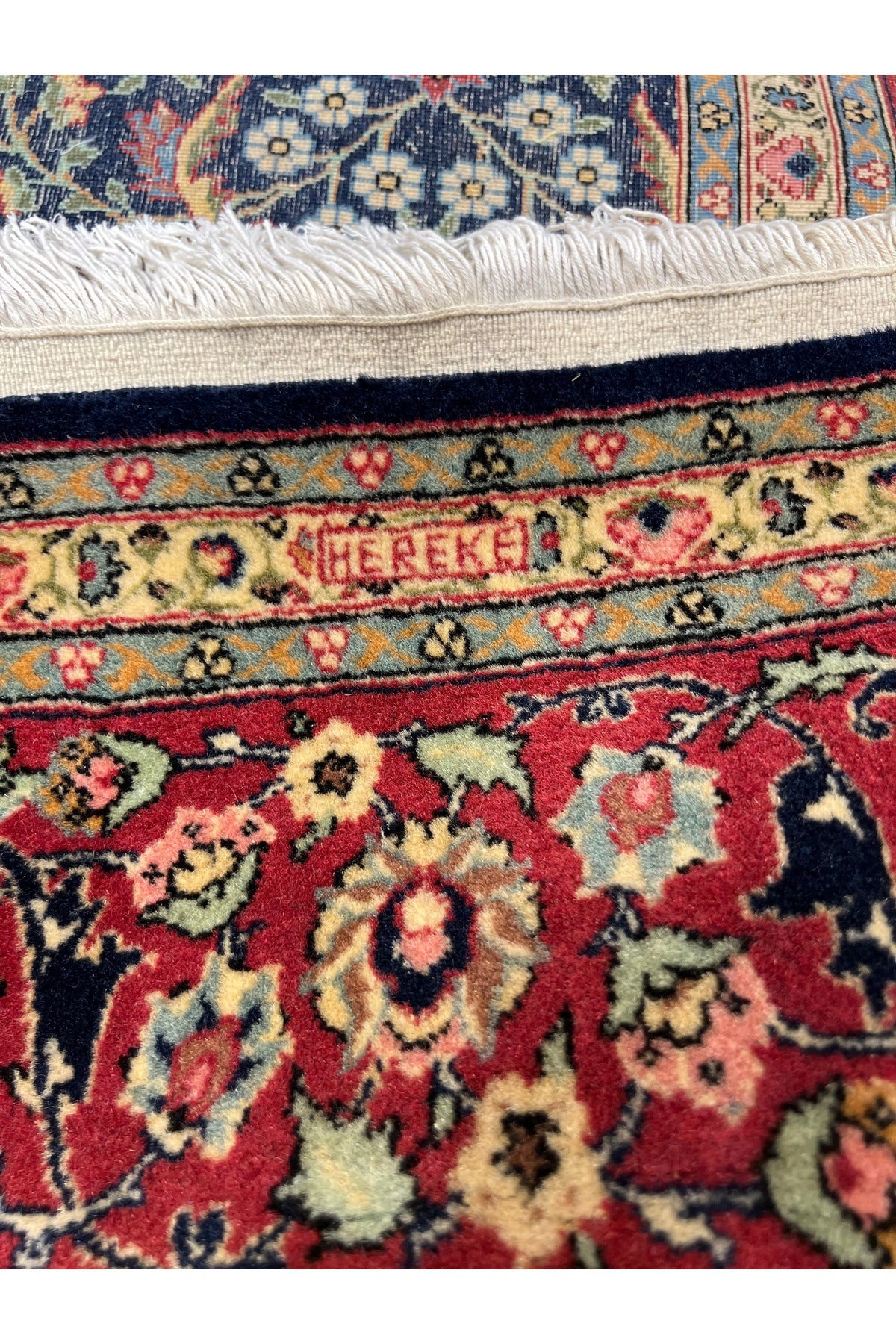 RD RAMAZAN DAG Hand Rug Art Hand-Woven Hereke Rug Seven Mountains Flower Design Size 3.20x2.10 - MALLTURK