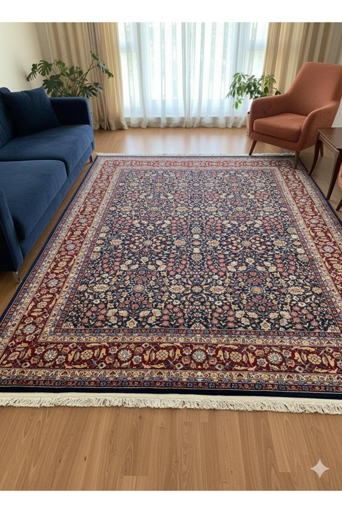 RD RAMAZAN DAG Hand Rug Art Hand-Woven Sumerbank Hereke Rug Signed Seven Mountains Flower Premium Quality Size 303x200 - MALLTURK