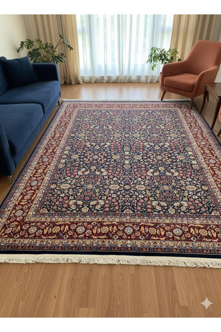 RD RAMAZAN DAG Hand Rug Art Hand-Woven Sumerbank Hereke Rug Signed Seven Mountains Flower Premium Quality Size 303x200 - MALLTURK