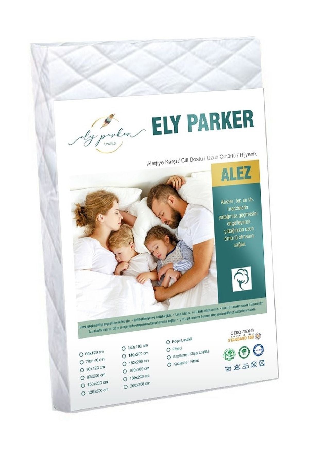 ELY PARKER Waterproof Cotton Quilted Fitted Baby & Kids Mattress Protector - MALLTURK
