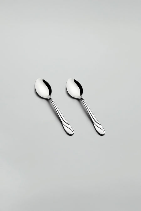 Nehir safir Plain 12 Piece tatli Spoon Set - MALLTURK