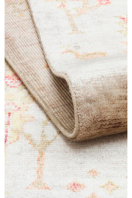 Eko Hali ZARA ZR 08 BEiGE AUTUMN Authentic Patterned Special Non-Shedding and Easy-to-Clean Tencel Fabric - MALLTURK