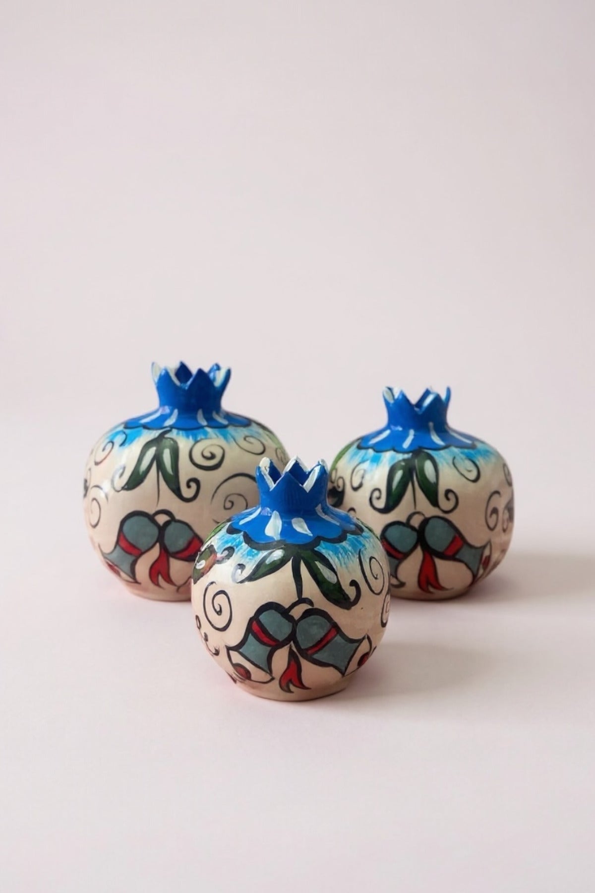 STORESZA New Year Special Collection Handmade Decorative Pomegranate Set - 3-Piece New Year Decor - MALLTURK
