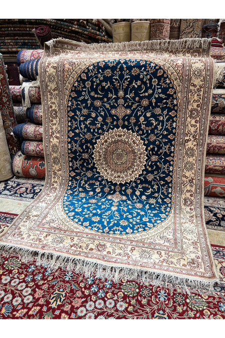 RD RAMAZAN DAG Hand Rug Art Hand-Woven Chinese Silk Rug 1.90x1.20 - MALLTURK