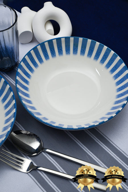 Heda Porselen Azur 23cm 2'li Porcelain Salata Plate - MALLTURK