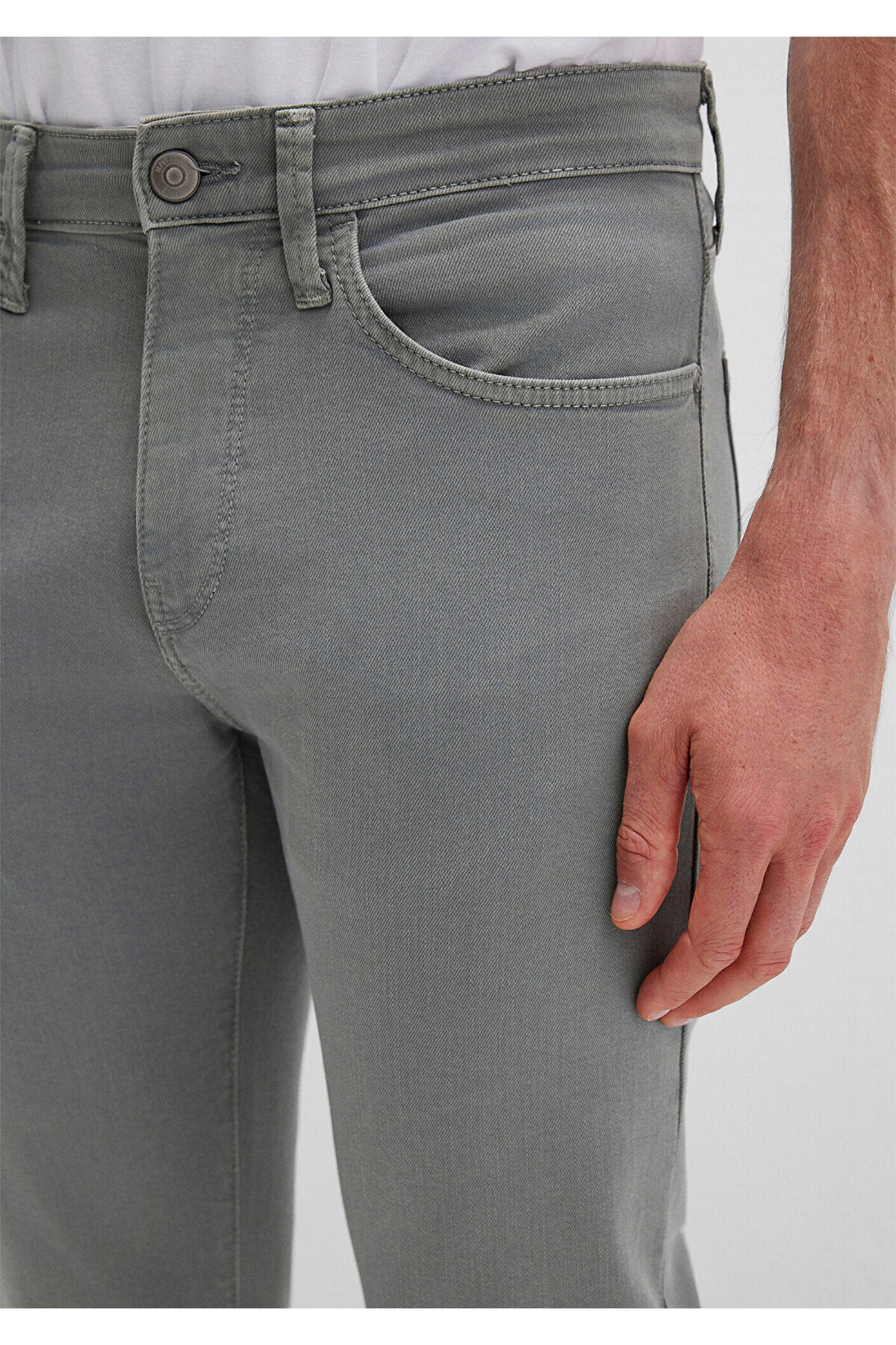 Mavi Marcus Shadow Grey Comfort Gabardine Trousers 0035180922 - MALLTURK