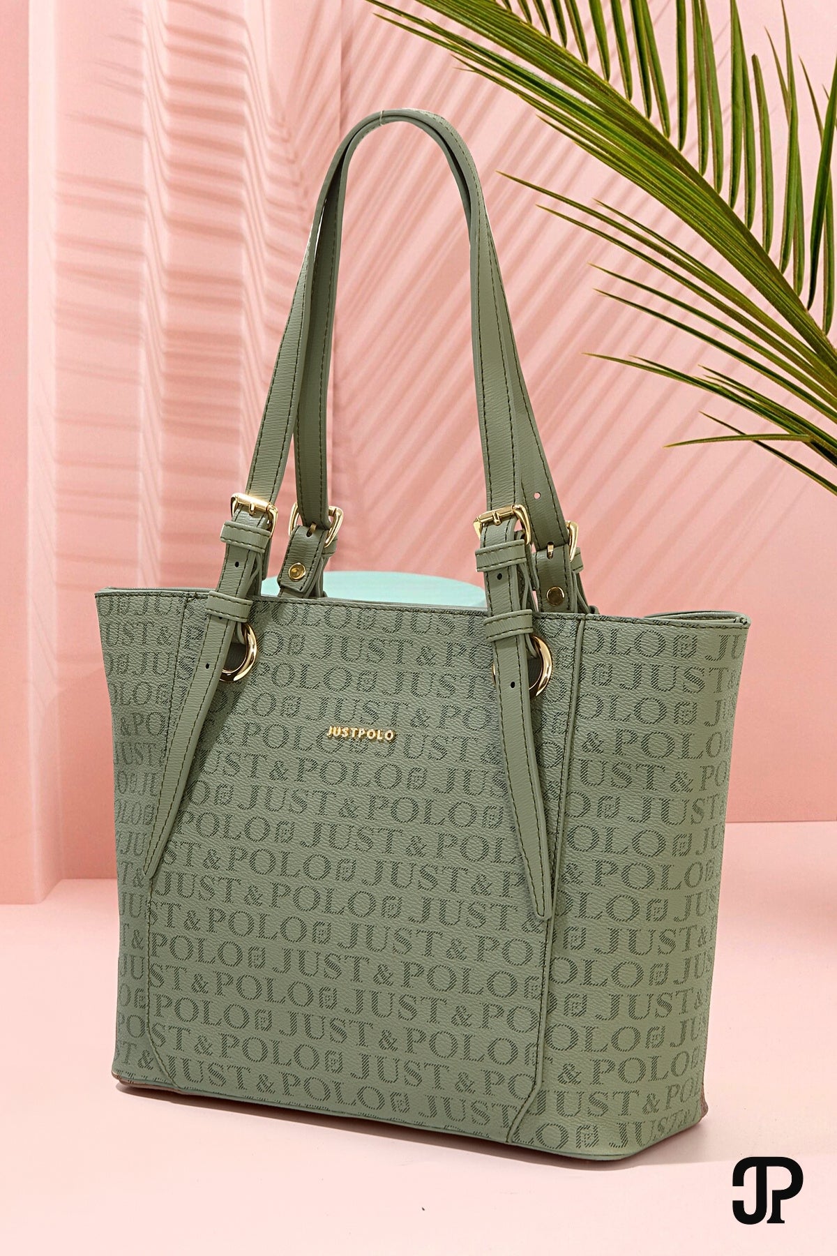Just Polo Original Women's New Season 4-Compartment Luxury Soft Leather Adjustable Stylish Shoulder Bag Green - MALLTURK