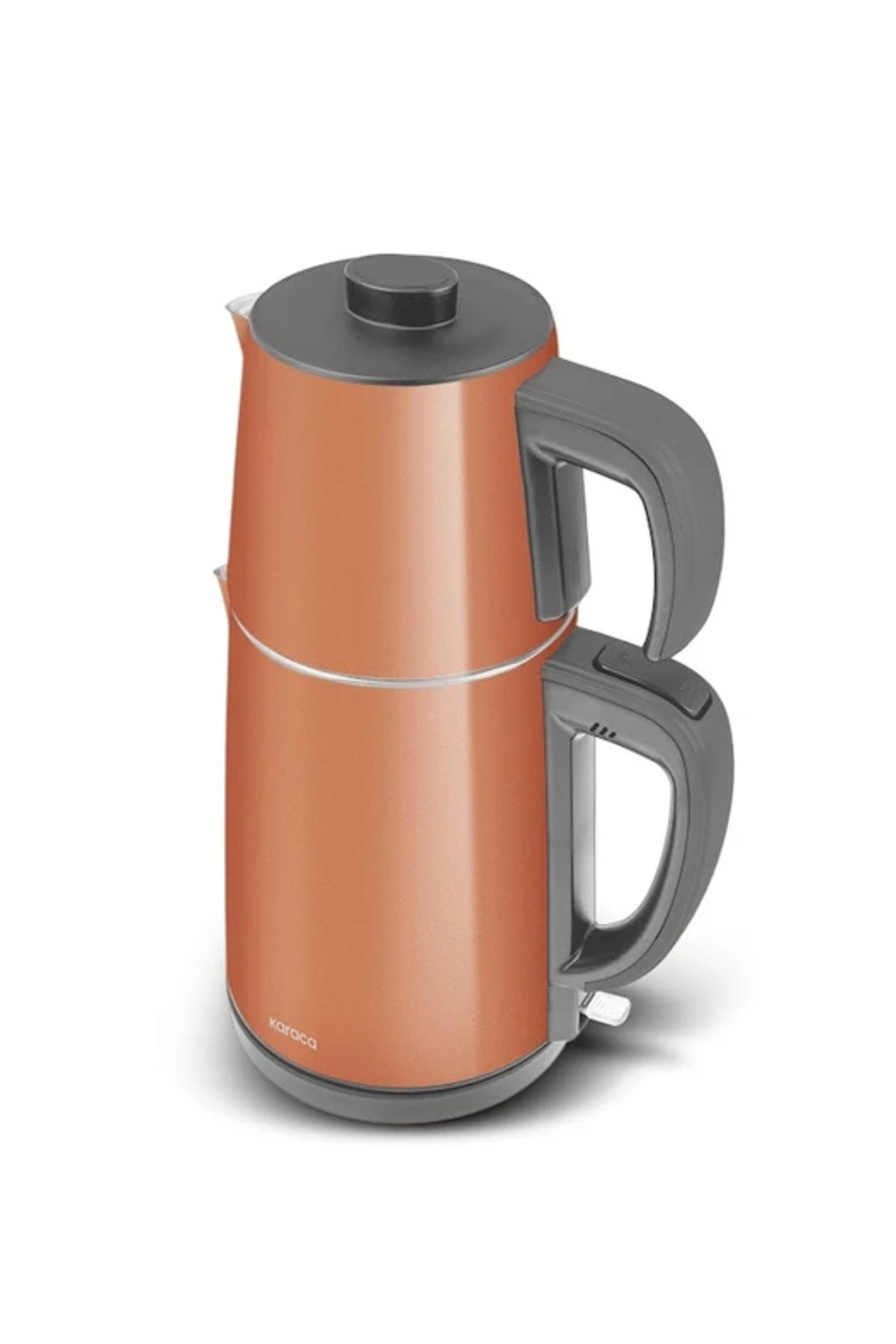 Karaca Gastro Dem 2 in 1 Stainless Steel Tea Maker Galactic Bronze - MALLTURK