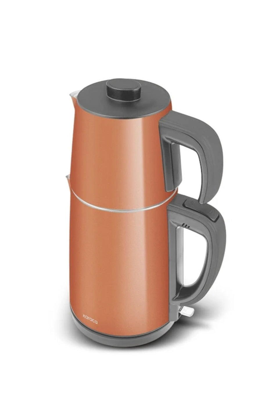 Karaca Gastro Dem 2 in 1 Stainless Steel Tea Maker Galactic Bronze - MALLTURK