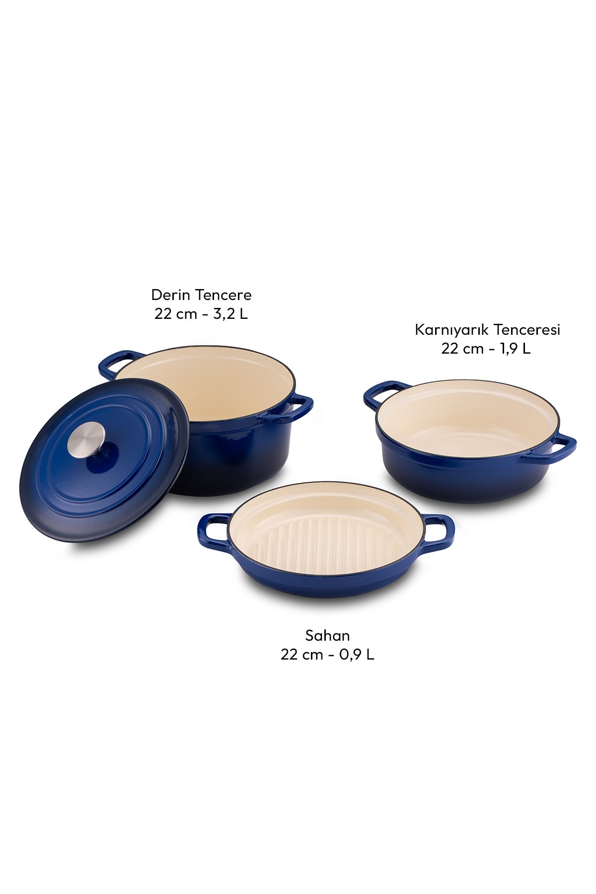 Emsan Fortino Cast Cast Cookware Set 4 Piece 22 cm