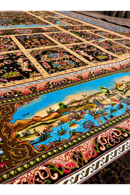 Rustikev Iranian Silk Rug - MALLTURK