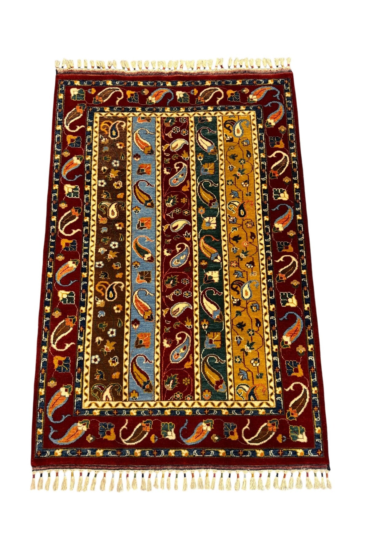 BURAK Rug Hand-Woven New Sivas Sal Rug 123x187 Natural Dye %100 Wool Multicolor Rug - MALLTURK