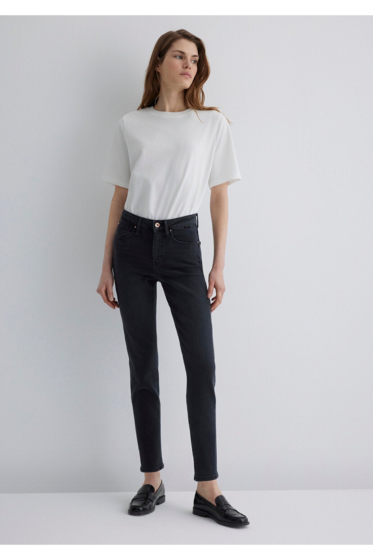 Mavi Cindy Gold Shape Anthracite Jeans 100277-88608 - MALLTURK