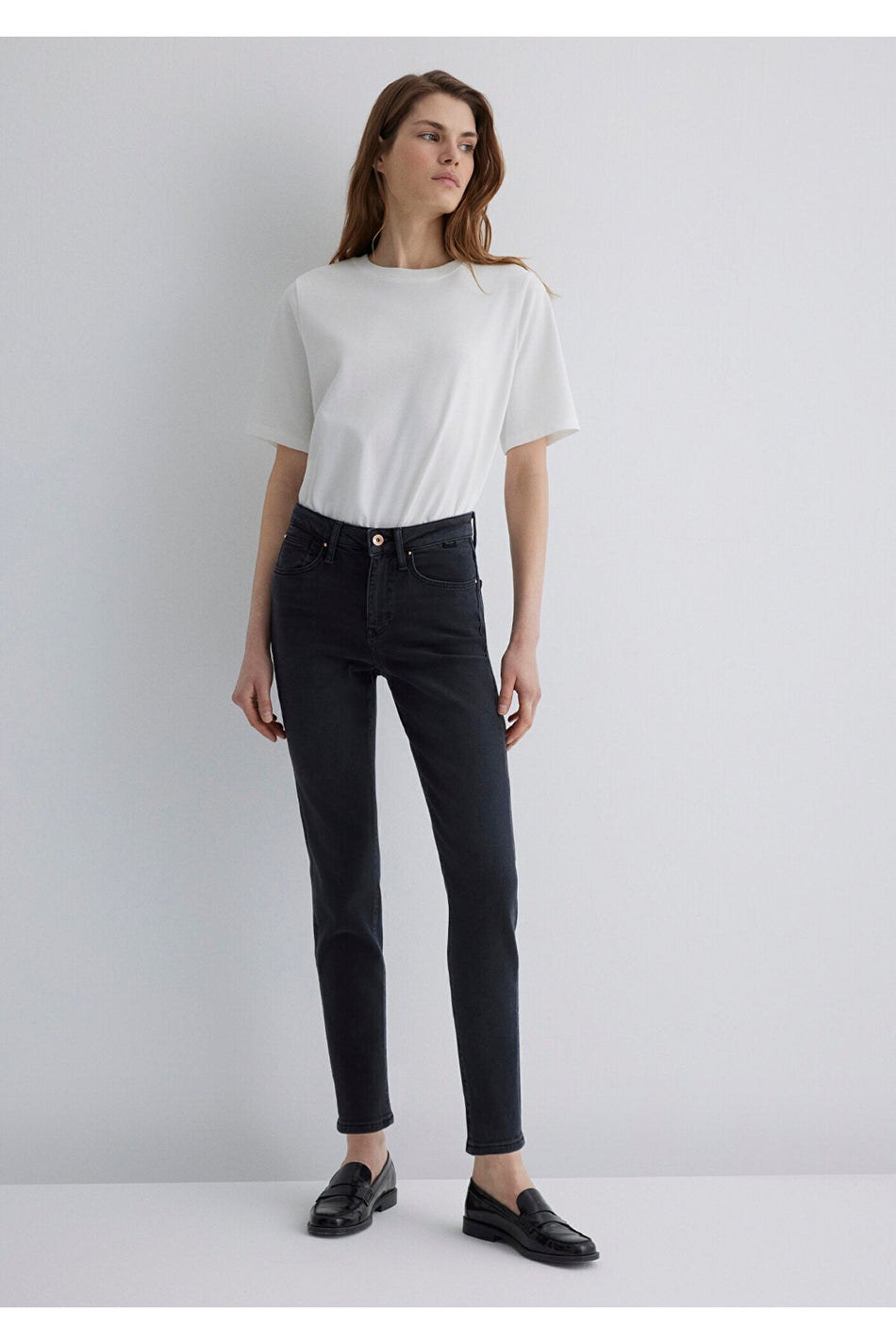 Mavi Cindy Gold Shape Anthracite Jeans 100277-88608 - MALLTURK