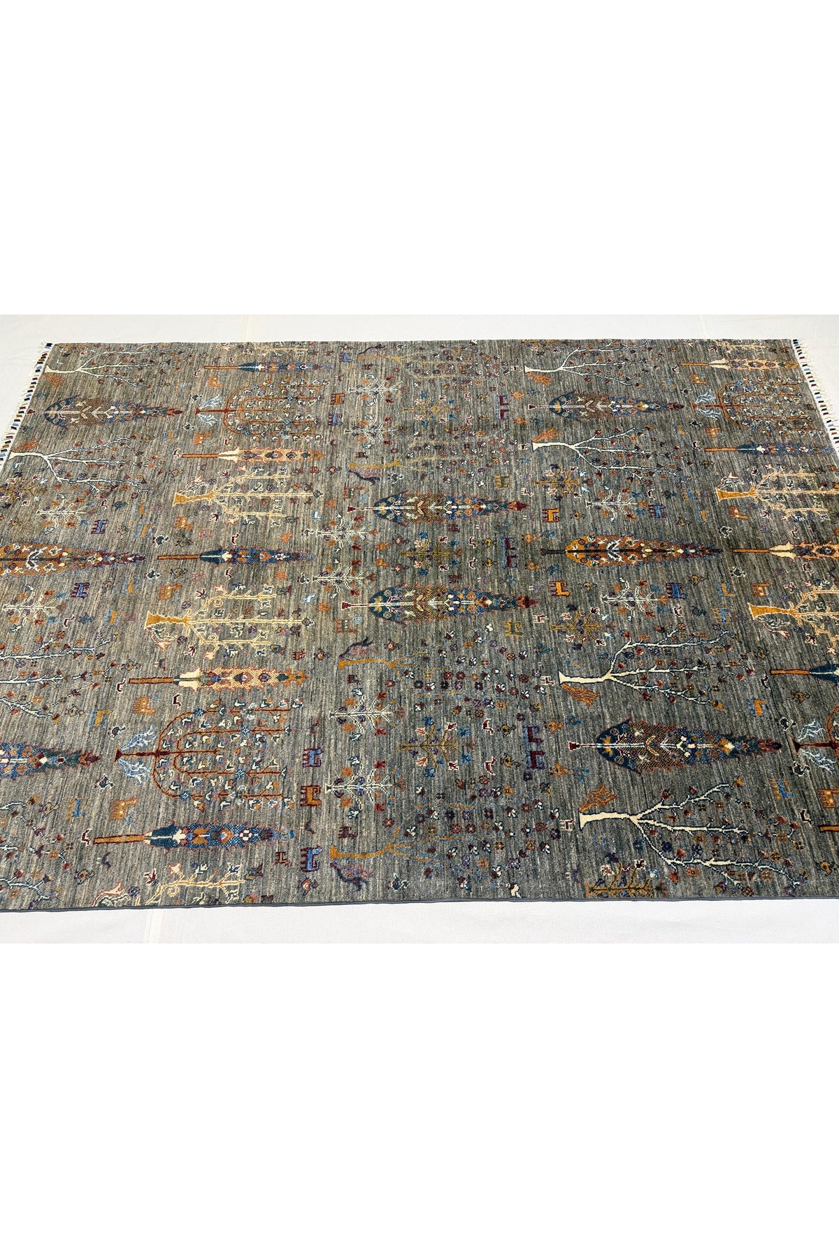 Afghan Rug Hand-Woven 100% Wool Natural Dye Tree of Life Design