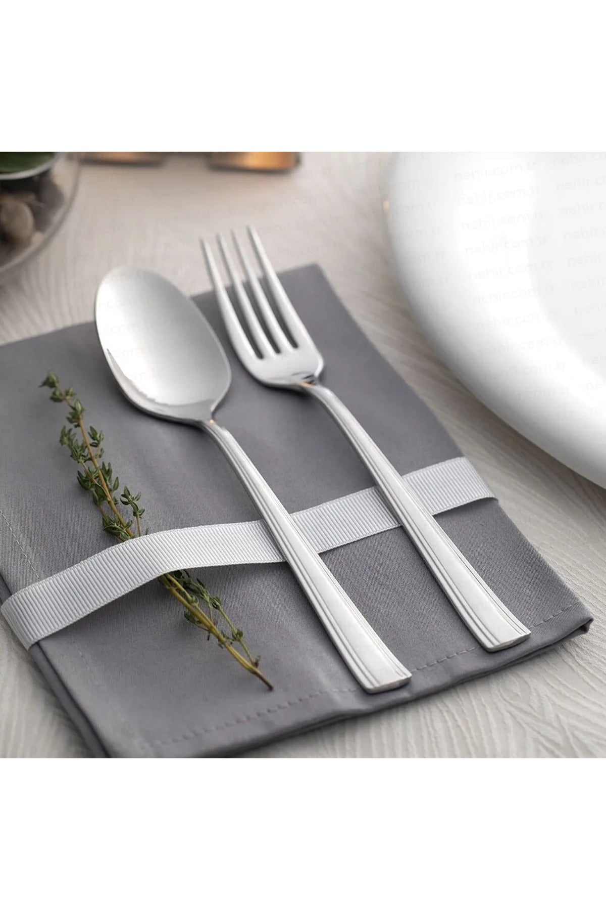 Nehir katre Plain 36 Piece karton Boxed Flatware Set 18 10 304 1 kalite - MALLTURK