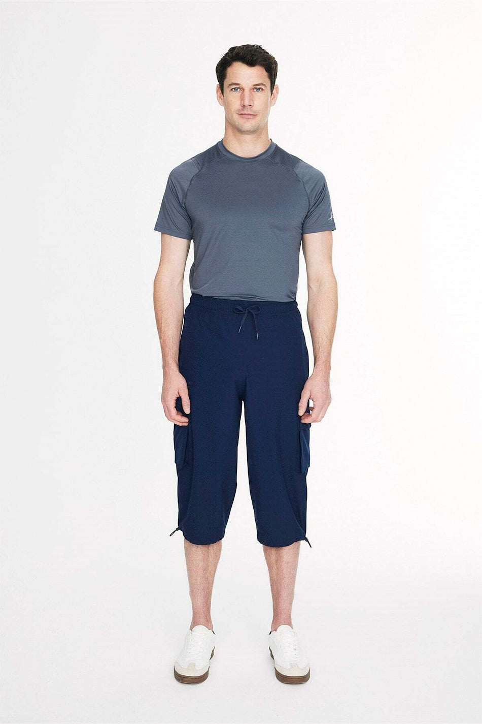Hasema Cargo Pocket Men's Capri Pants Navy Blue 6018