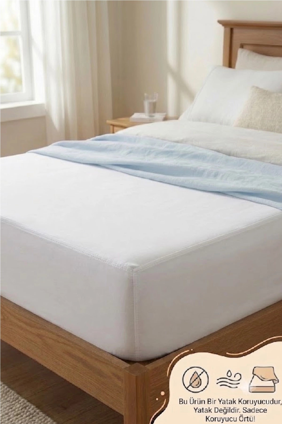 Evony Quilted Fitted Mattress Protector - MALLTURK