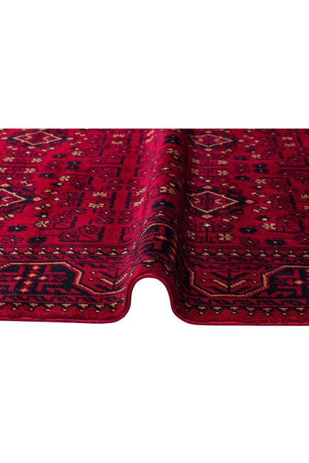 Nesem Hali Boutique EKO Hali NOSTALGIA 960 Red is a special loom rug shaped by the intensive handiwork of women from Usak. - MALLTURK