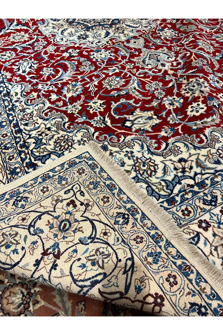 RD RAMAZAN DAG Hand Rug Art Hand-Woven Iranian Nain Rug Wool Blend Premium Quality KokBoya Size 320x200 - MALLTURK