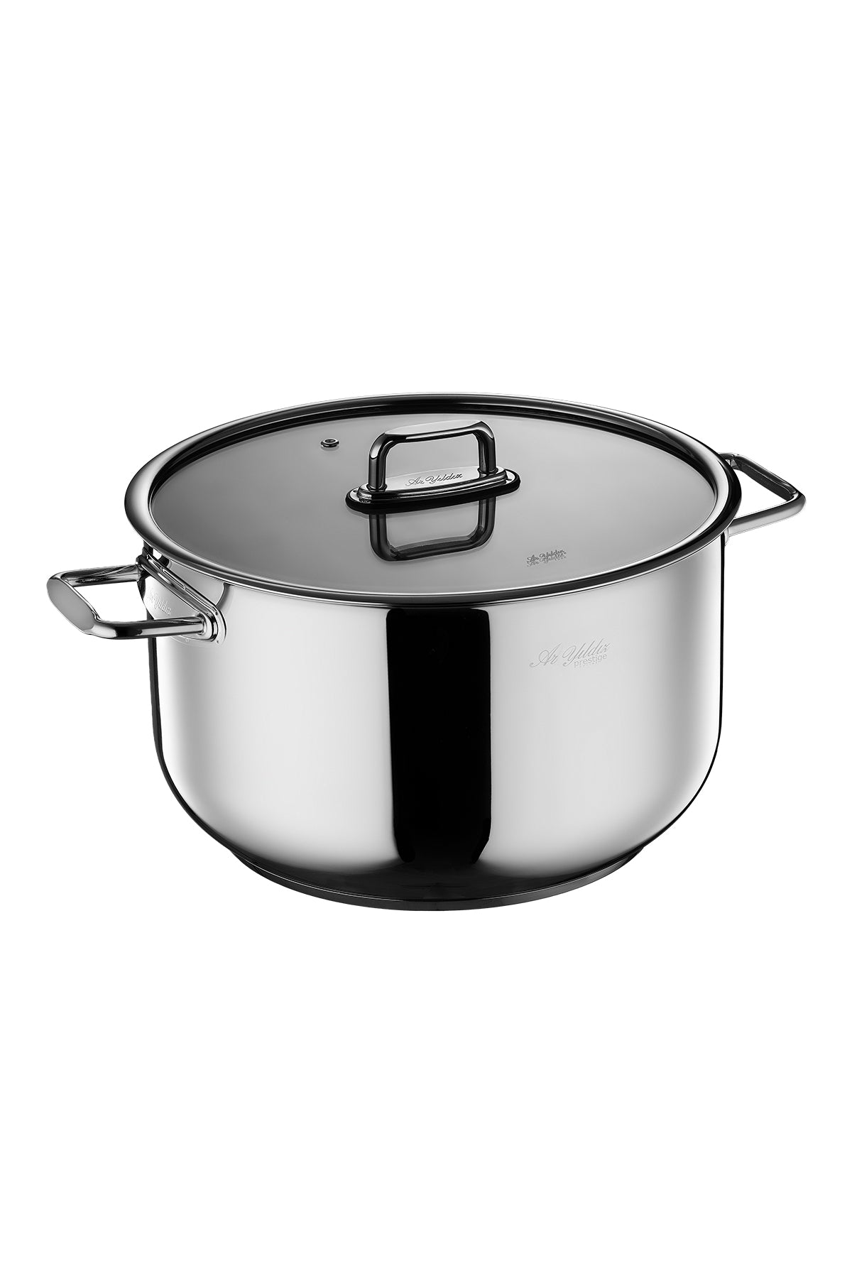 Aryildiz Colombus Handle Glass Lid Stock Pot