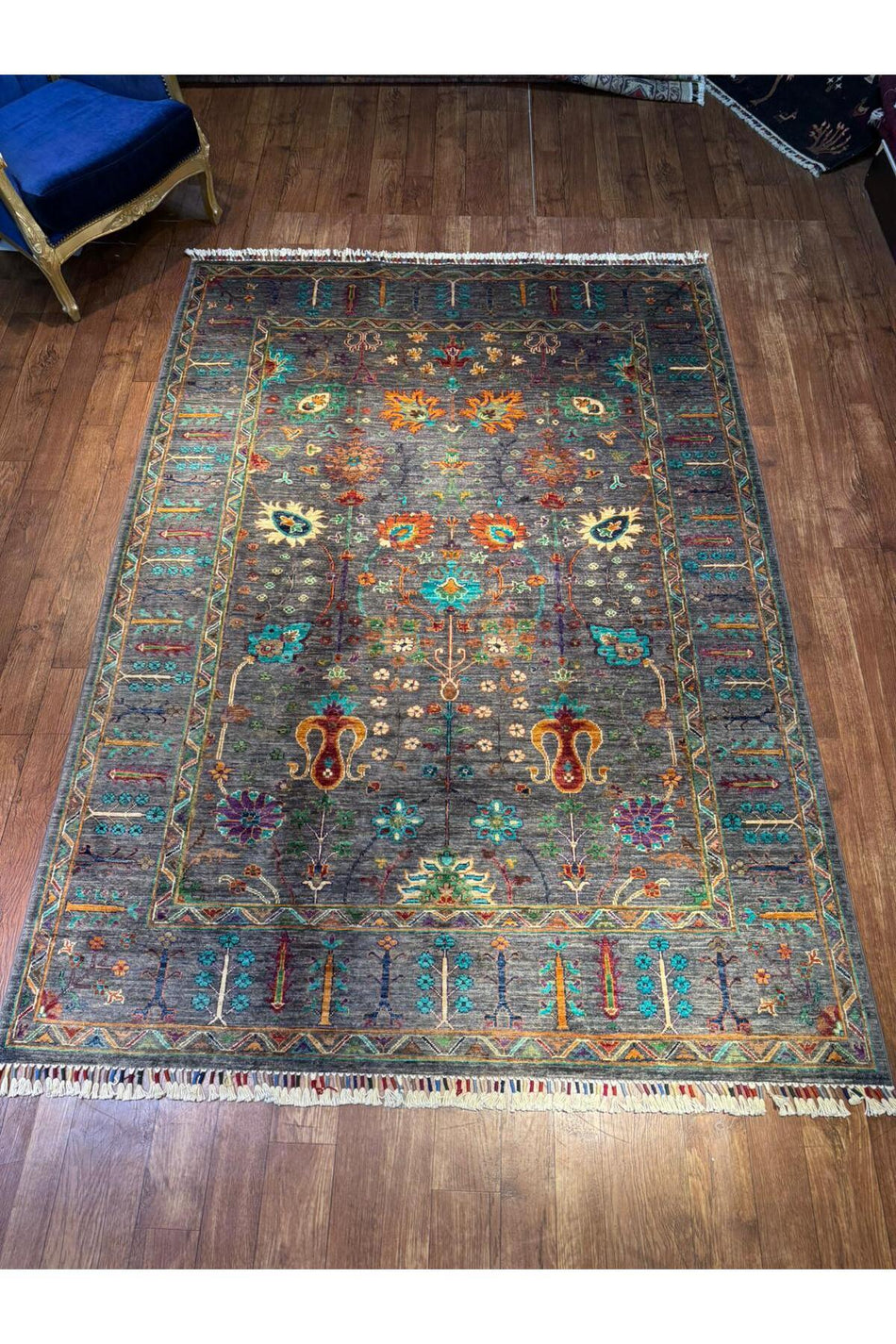 Wool Hand-Woven Afghan Rug