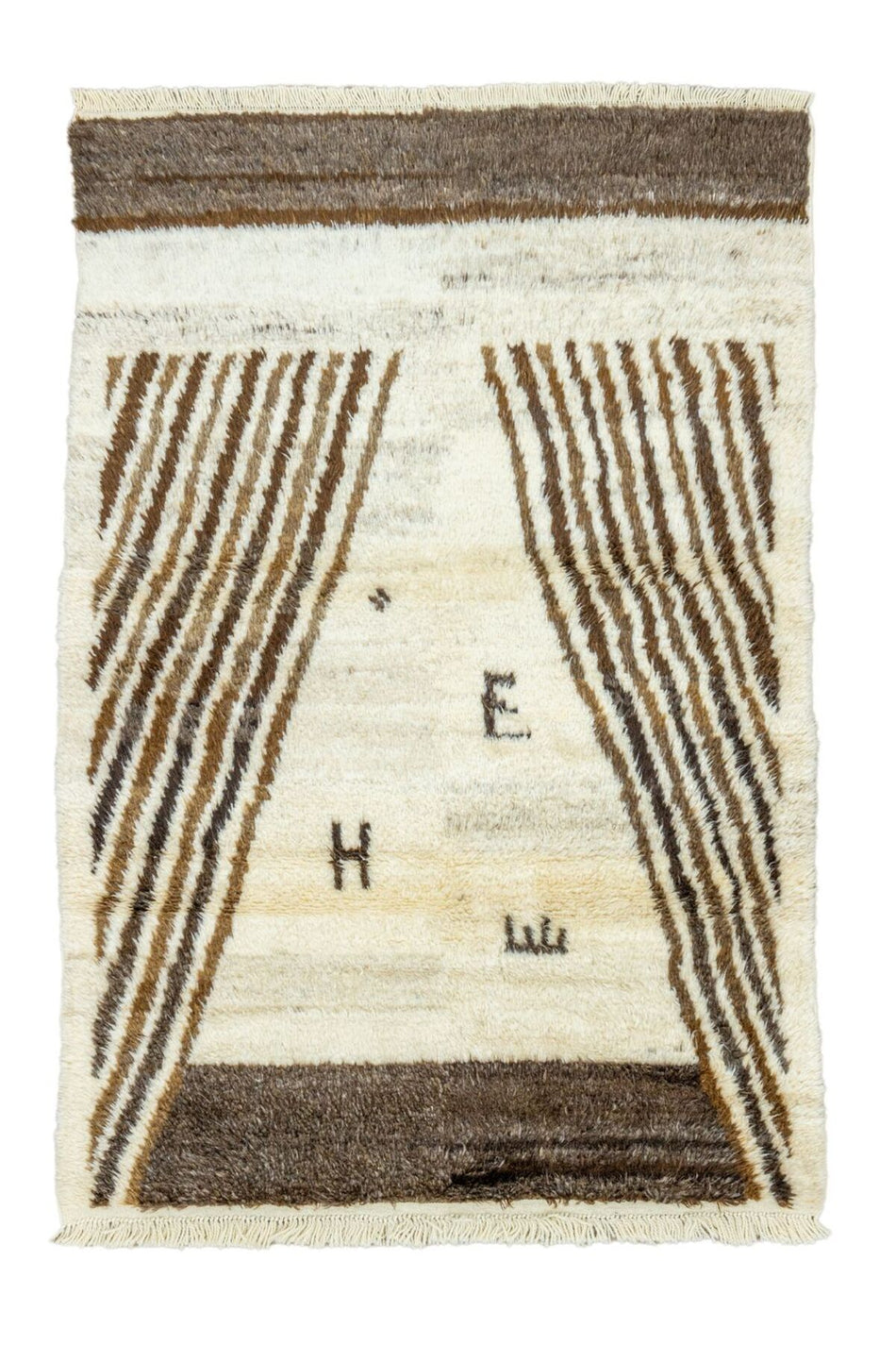 Soho Antiq Rozen Primitive Design Wool Tulle Rug 137x200 cm - MALLTURK