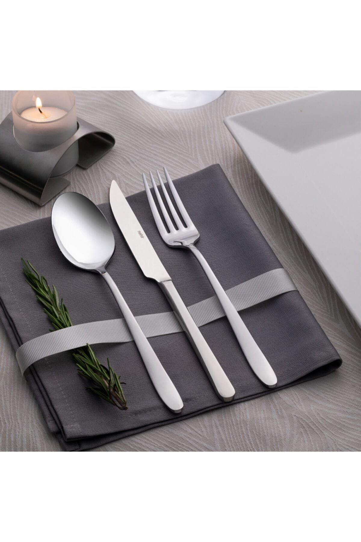 Nehir sultan Plain 89 Piece Flatware Set - MALLTURK