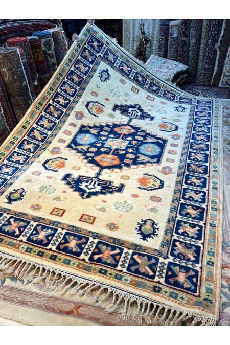 RD RAMAZAN DAG Hand Rug Art Hand-Woven Izmir Yoruk Rug Wool Weave KokBoya Size 280x208