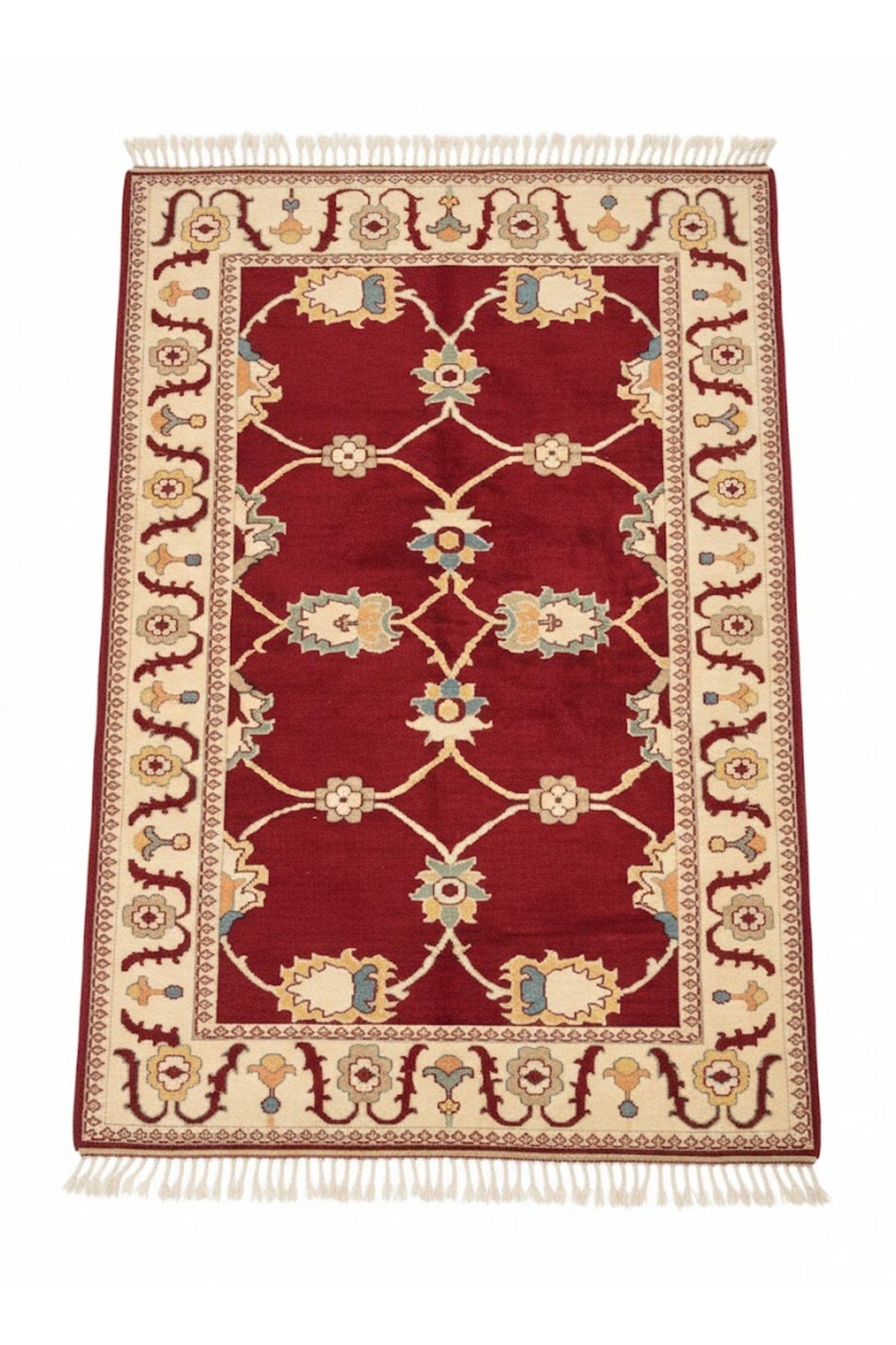 Anatolia Looms Usak Rug Hand-Woven Wool Rug Classic Living Room Decor