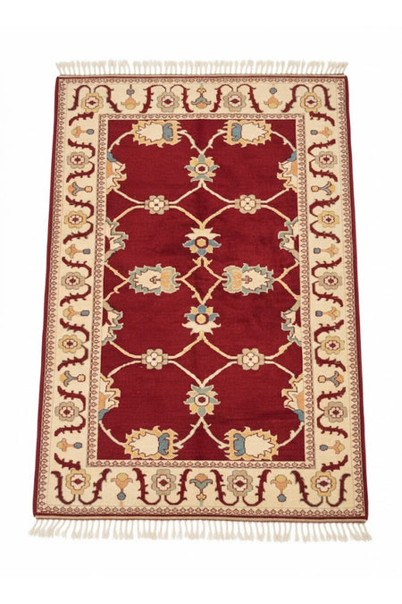 Anatolia Looms Usak Rug Hand-Woven Wool Rug Classic Living Room Decor