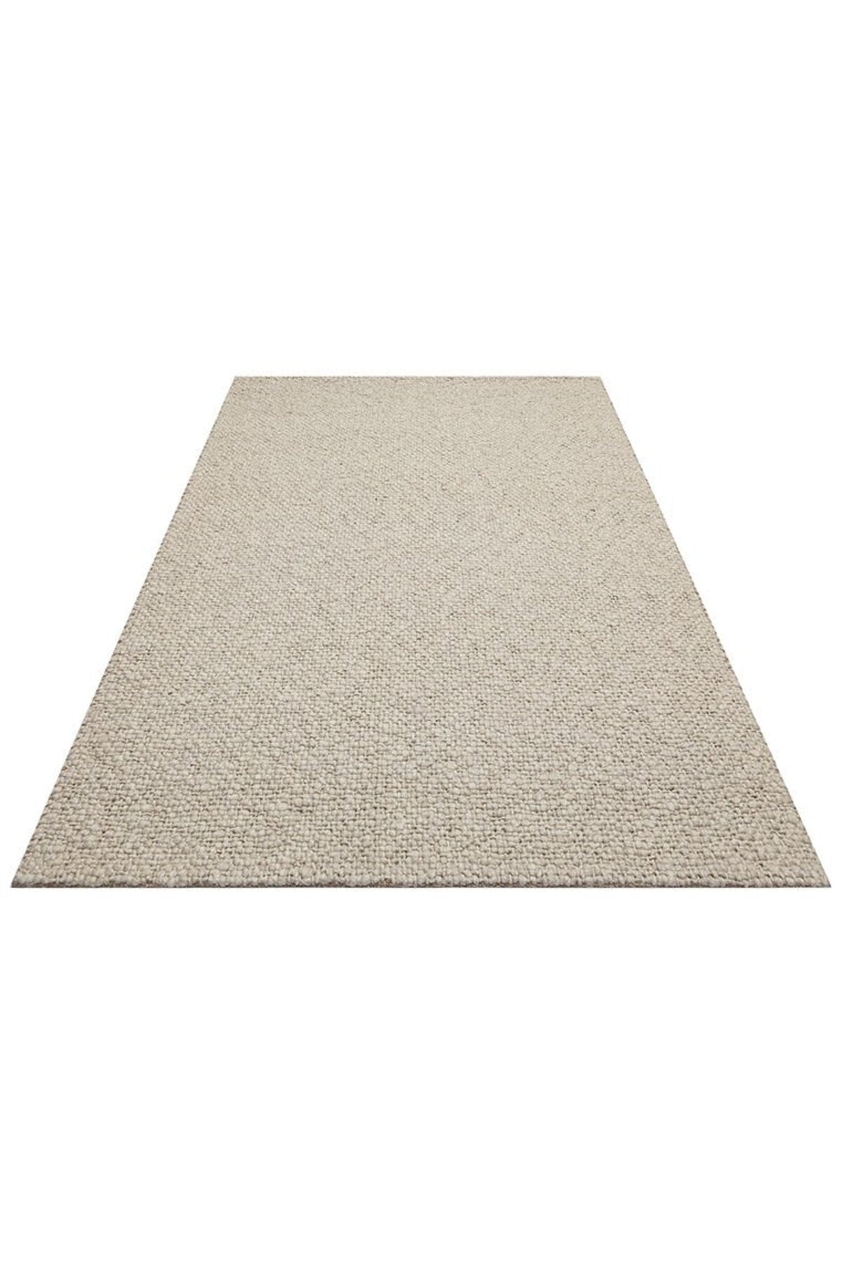 Vog Rug Loopy Hand-Woven Pure Wool and Cotton Rug Scandinavian Style Soft Textured Beige/Gray/Cream Color VogCHK