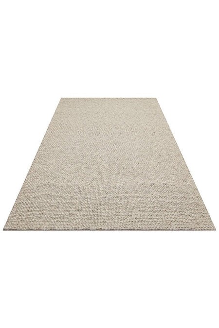 Vog Rug Loopy Hand-Woven Pure Wool and Cotton Rug Scandinavian Style Soft Textured Beige/Gray/Cream Color VogCHK