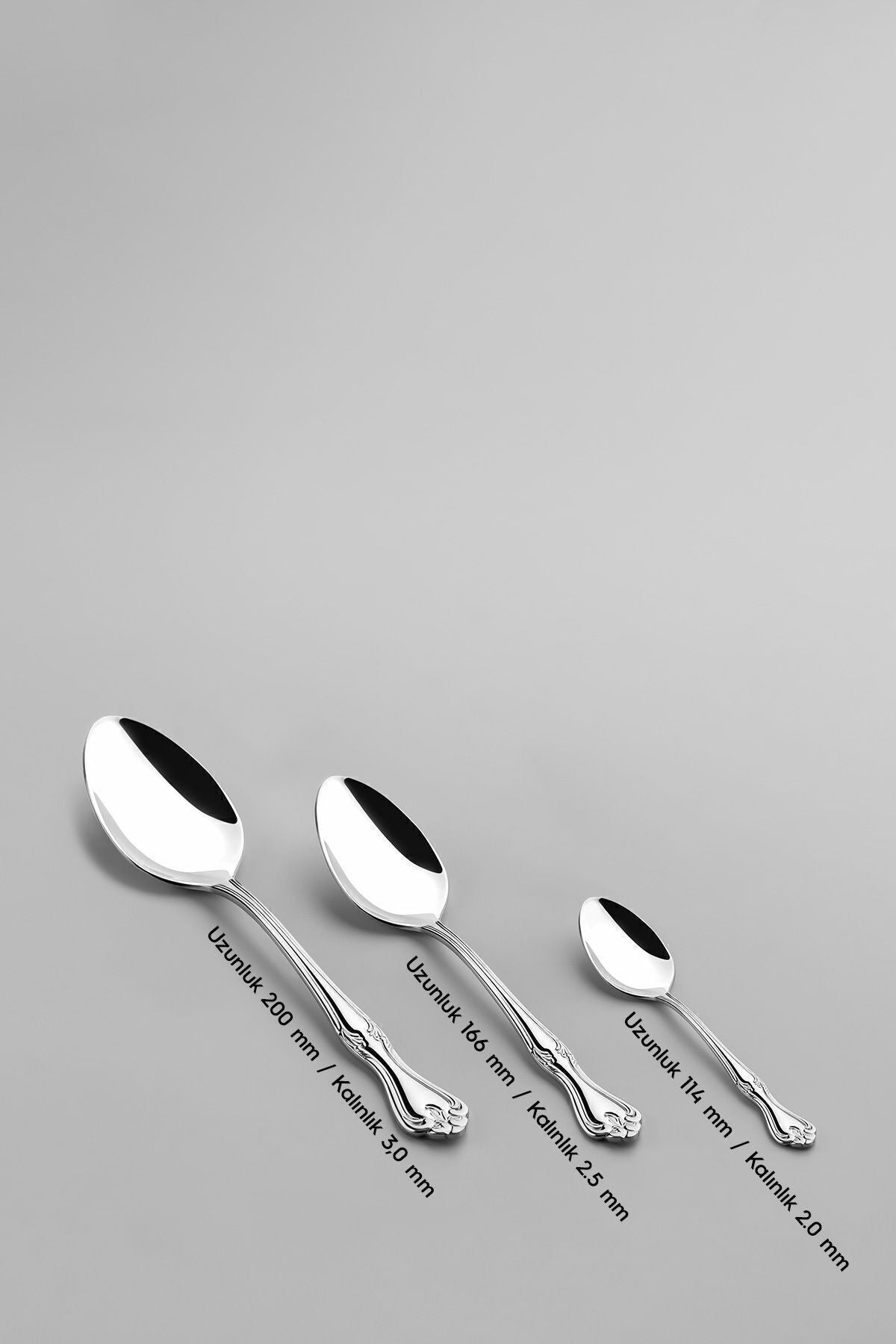 Nehir lalezar Plain 6 Place Setting 30 Piece Boxed Fork Spoon Set - MALLTURK