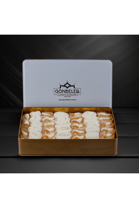 Gonbeler ozel metal kutu Cream Flavored Turkish Delight Assorted 1000 g - MALLTURK