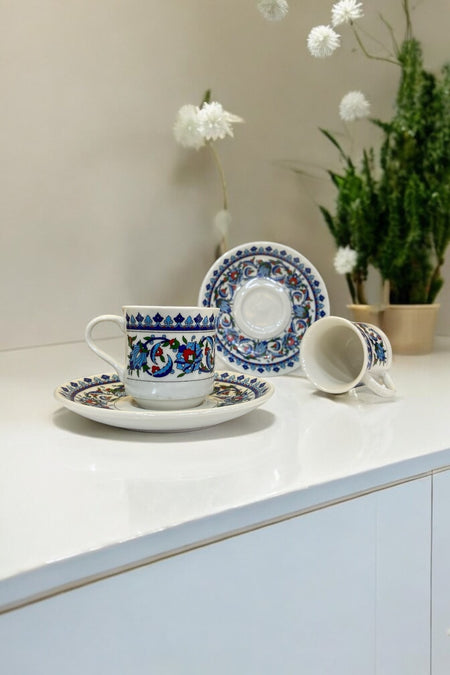 Eporselen Topkapi 2-Person 4-Piece Coffee Cup Set - MALLTURK