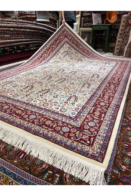 RD RAMAZAN DAG Hand Rug Art Hand-Woven Hereke Rug Signed Seven Mountains Flower 300x200 - MALLTURK