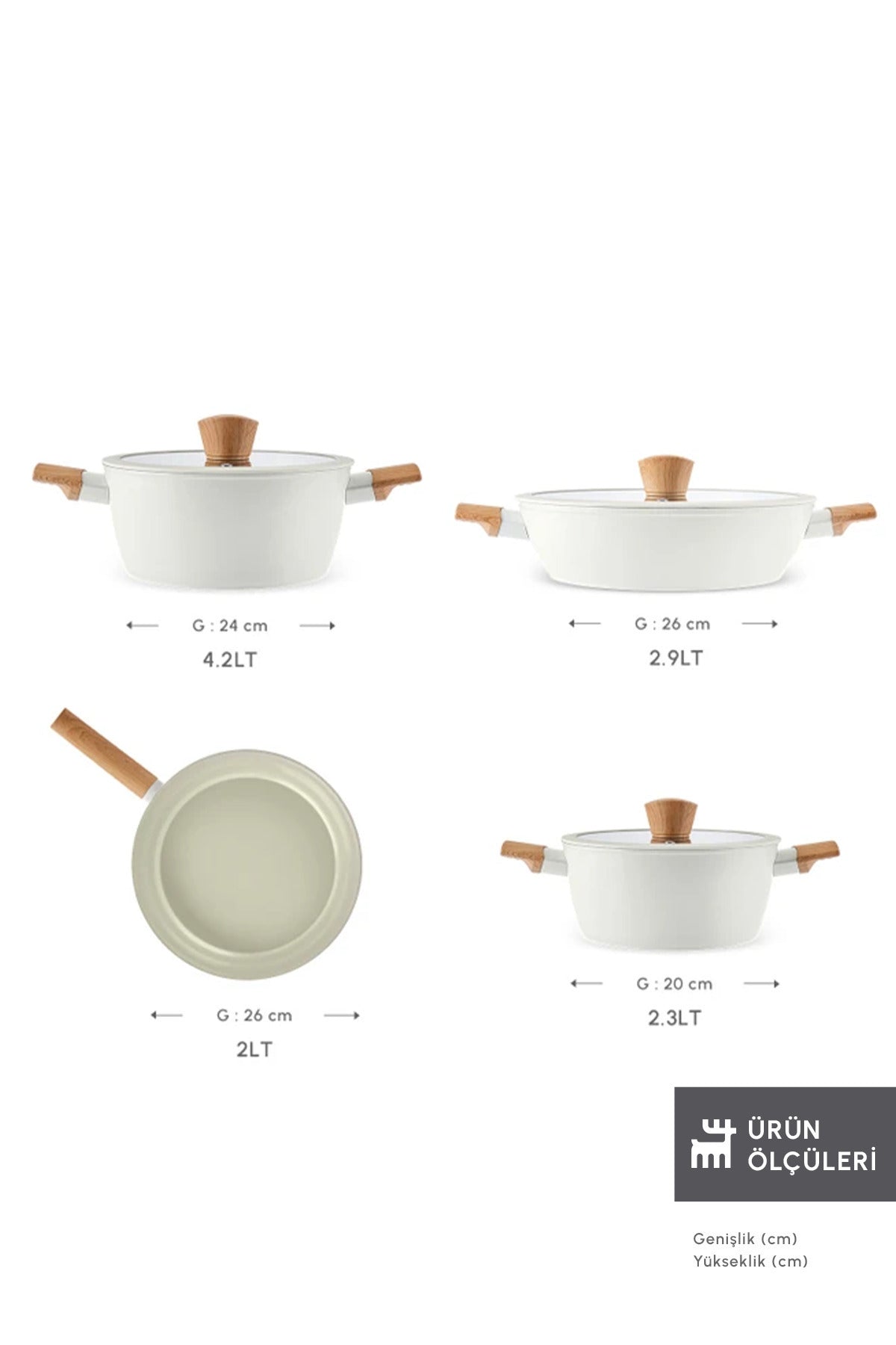 Karaca x Refika Swiss Crystal Almond Induction Compatible 7 Piece Cookware Set