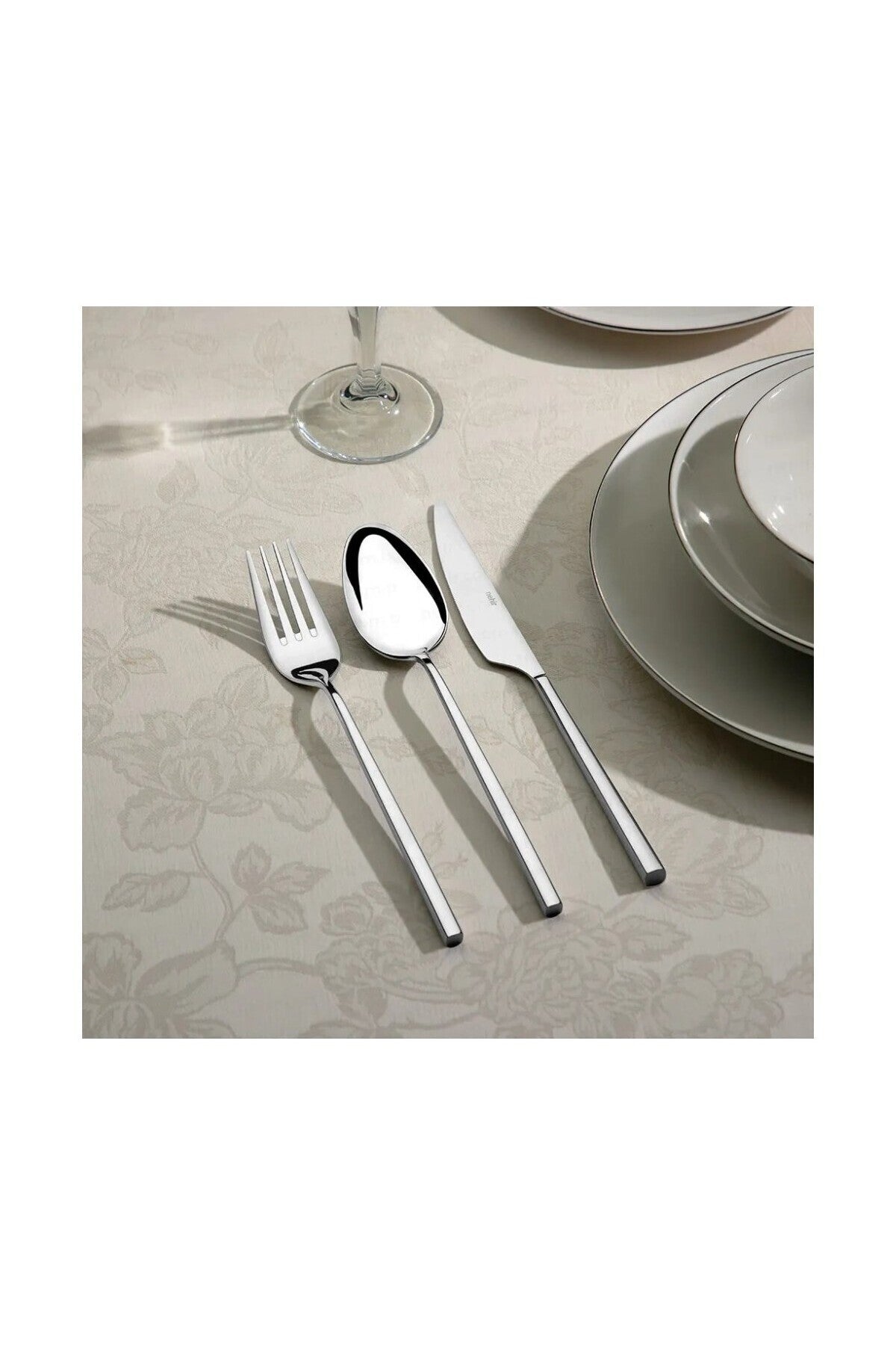 Nehir gloria 72 Piece Flatware Set takimi 12 Place Setting Stainless Steel - MALLTURK