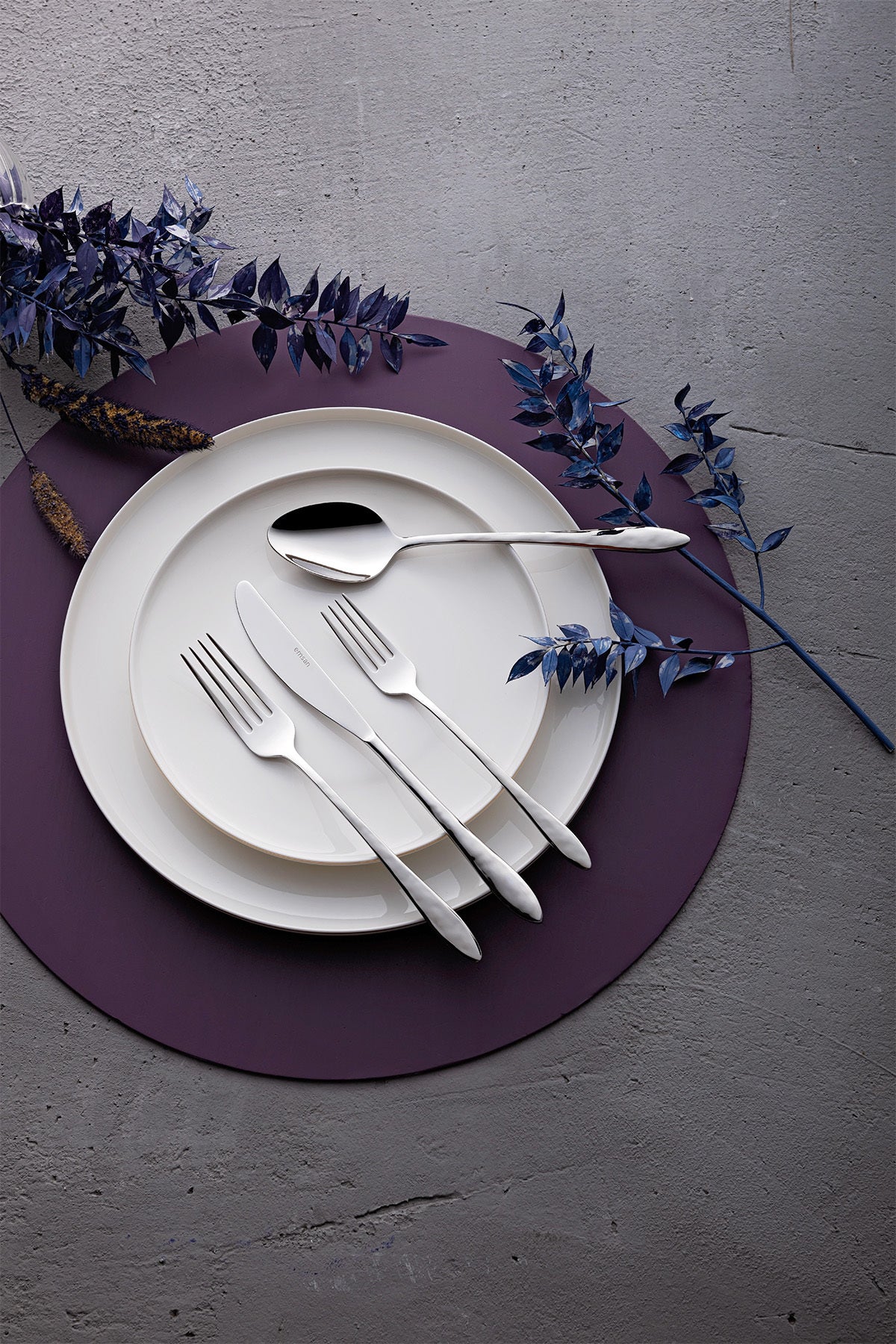 Emsan akasya 24 Piece 6 Place Setting Boxed Flatware Set - MALLTURK