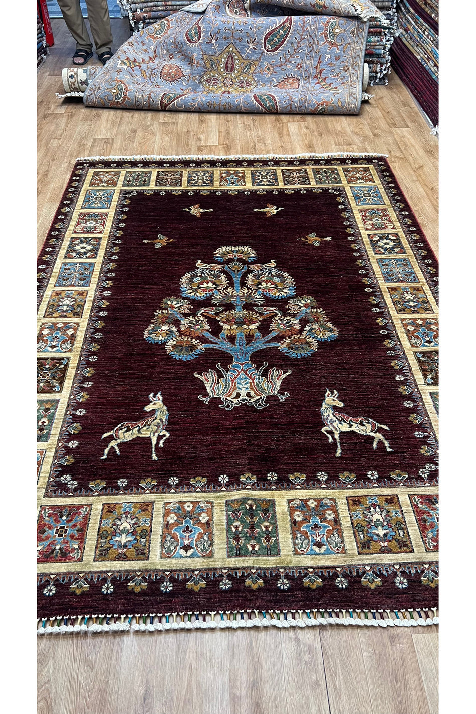 Turkmen Rug Hand-Woven Afghan Rug