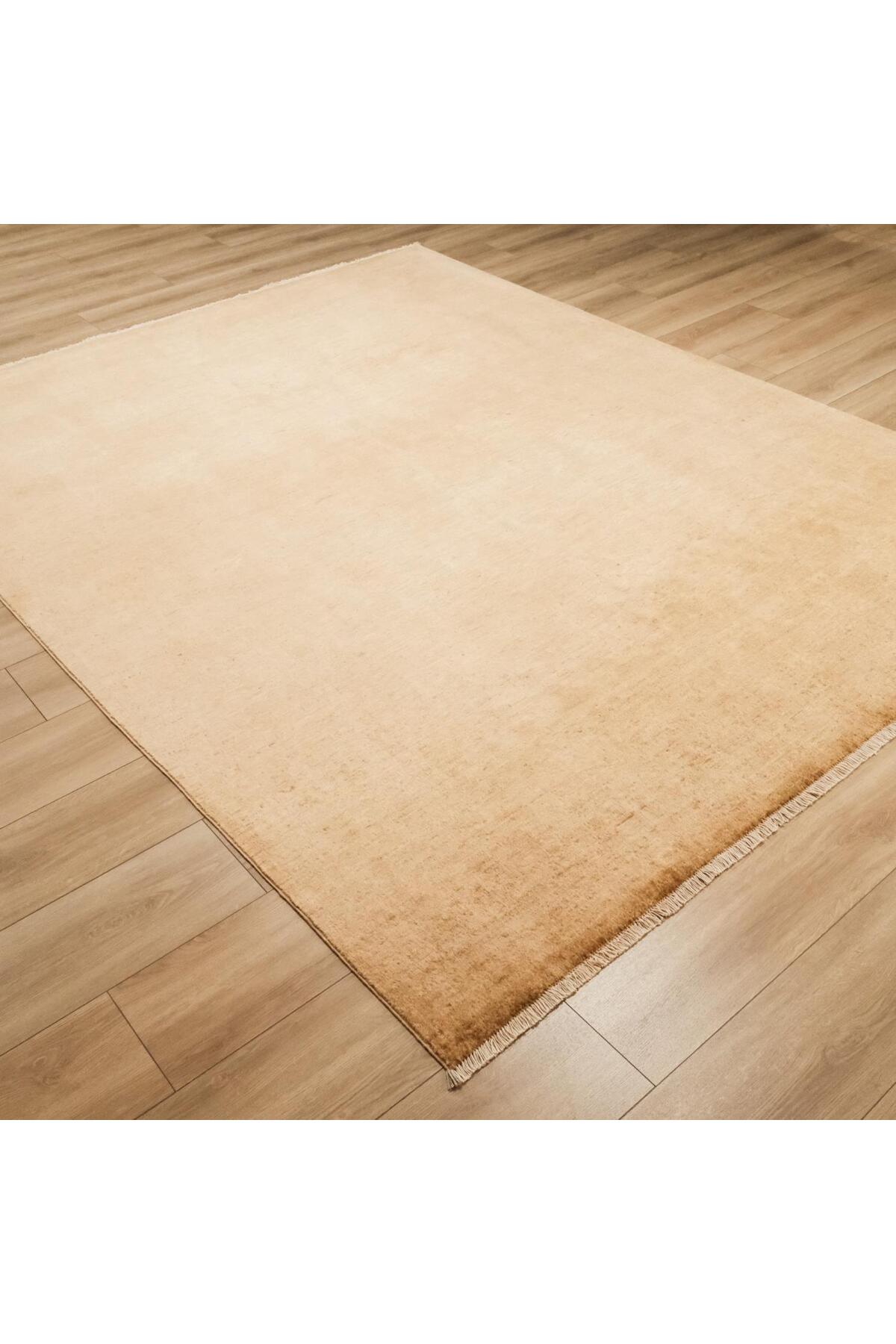 Halicizade Retro Serisi Hand-Woven Yellow Vintage Living Room Office Rug - MALLTURK