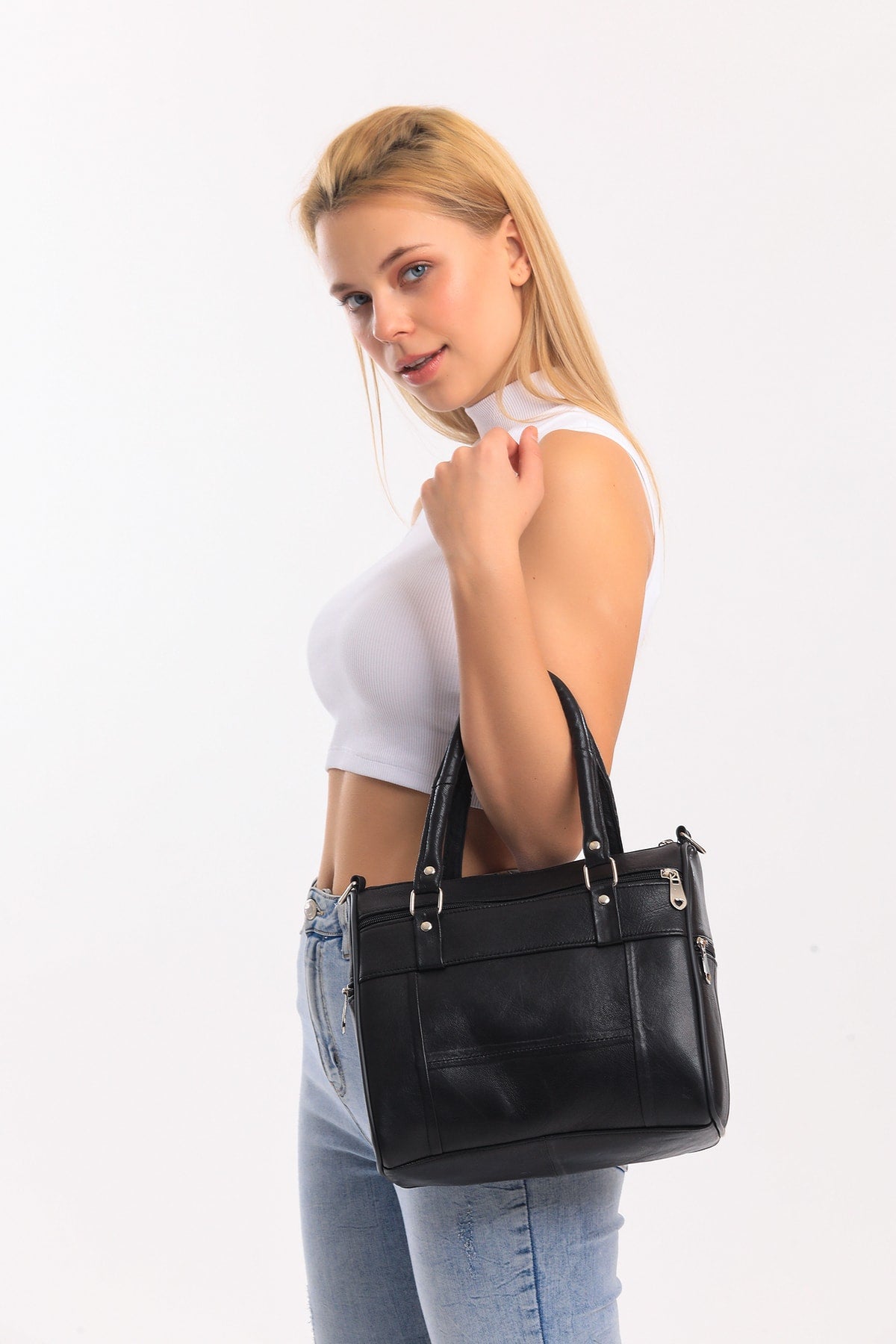 Fubileather Genuine Leather Soft-Texture Hand and Shoulder Bag