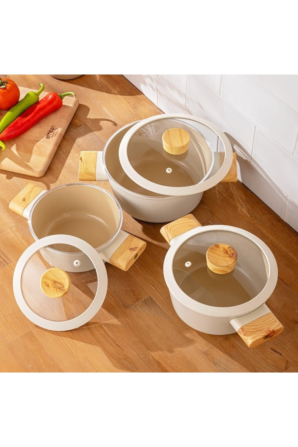 Emsan Swiss Crystal 6 Piece Midi Cookware Set - MALLTURK