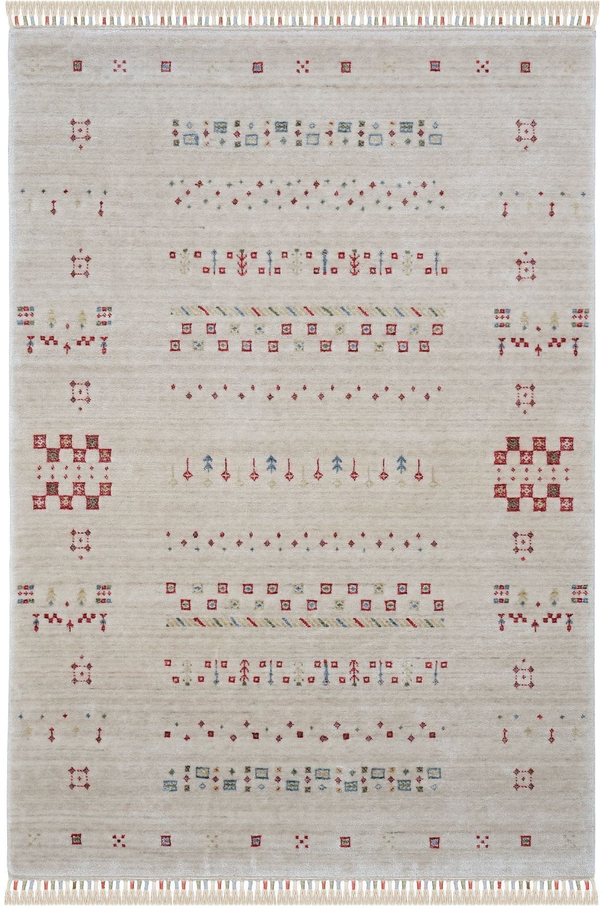 Cool Hali Galata 06 Beige Cream Carpet Authentic Living Room Carpet Scandinavian Carpet Natural Bamboo Carpet Handwoven Hall Carpet - MALLTURK