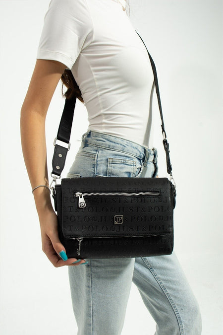 Just Polo Women's Shoulder Bag New Season Black Bag - MALLTURK