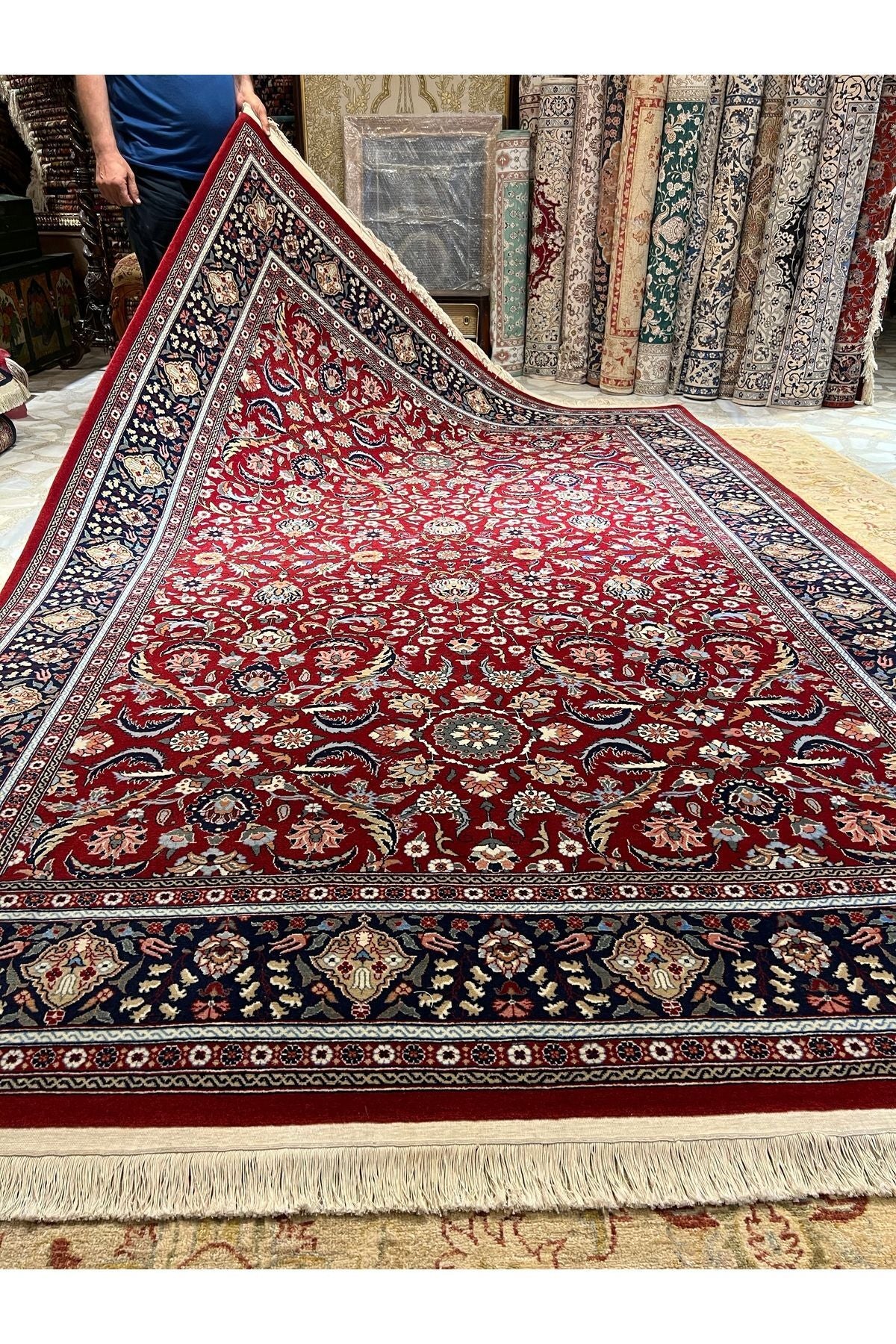 RD RAMAZAN DAG Hand Rug Art Hand-Woven Hereke Rug Signed Premium Quality Cotton Base Wool Weave Natural Dye Size 3x2 - MALLTURK