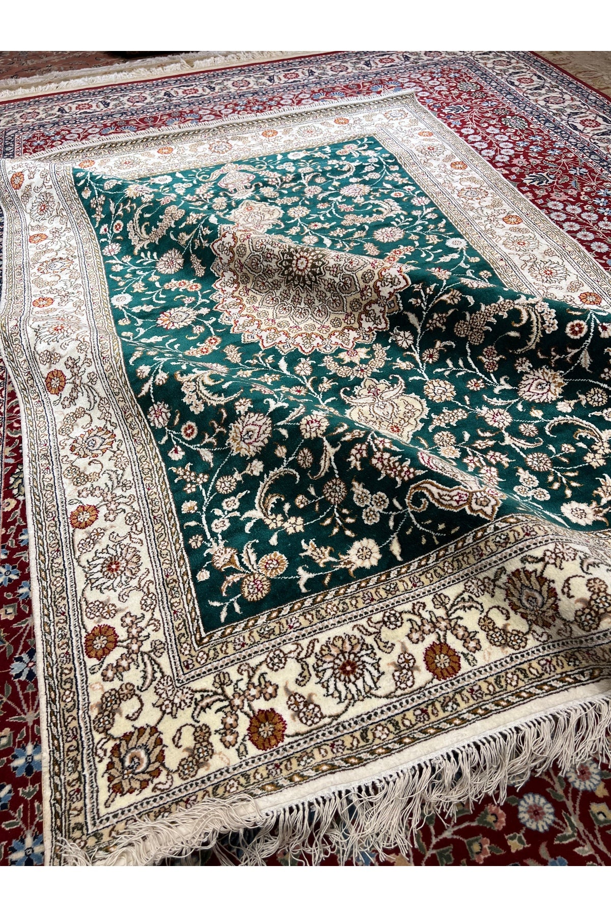 RD RAMAZAN DAG Hand Rug Art Hand-Woven Chinese Silk Rug 190x1.20 - MALLTURK