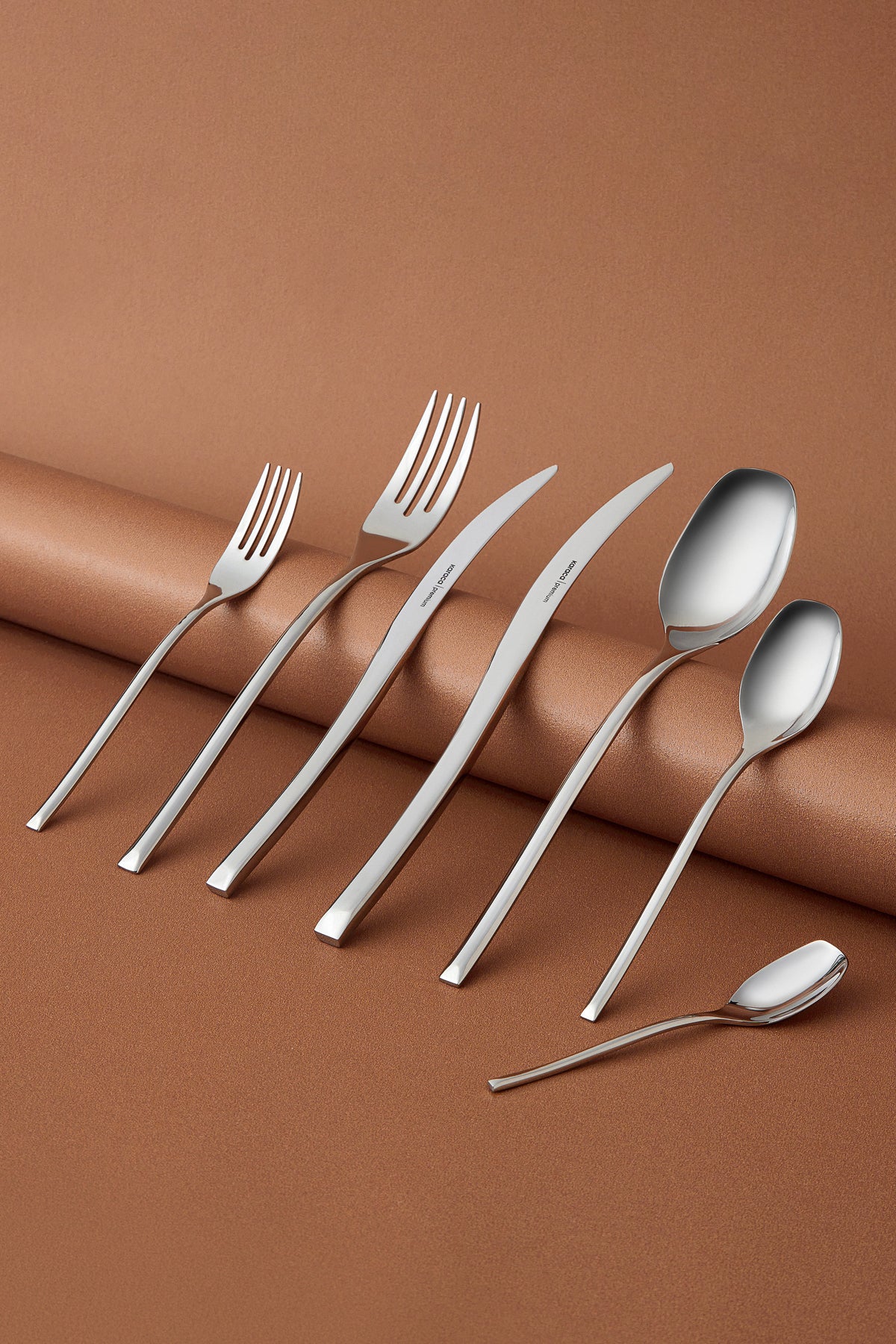 Karaca dora 316 Steel 84 Piece 12 Place Setting premium Flatware Set Boxed - MALLTURK